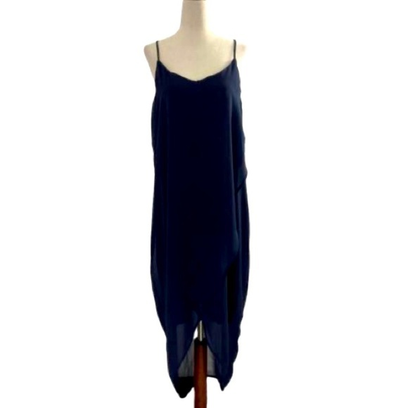 H&M midi high-low chiffon dress - Picture 1 of 5